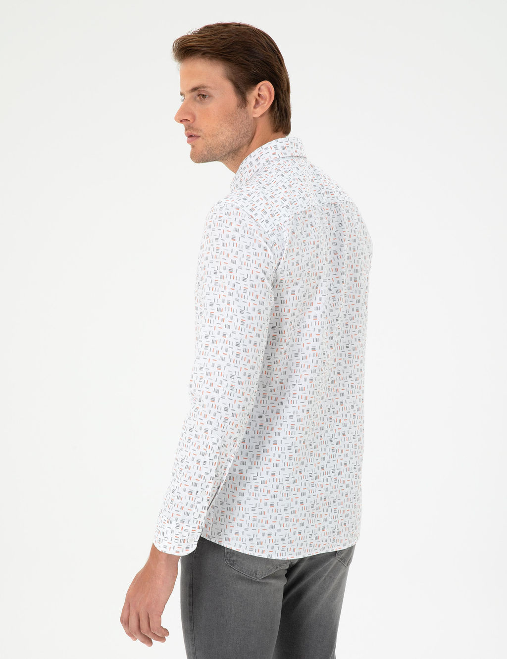 Turuncu Slim Fit Uzun Kollu G_mlek - Pierre cardin фото 5