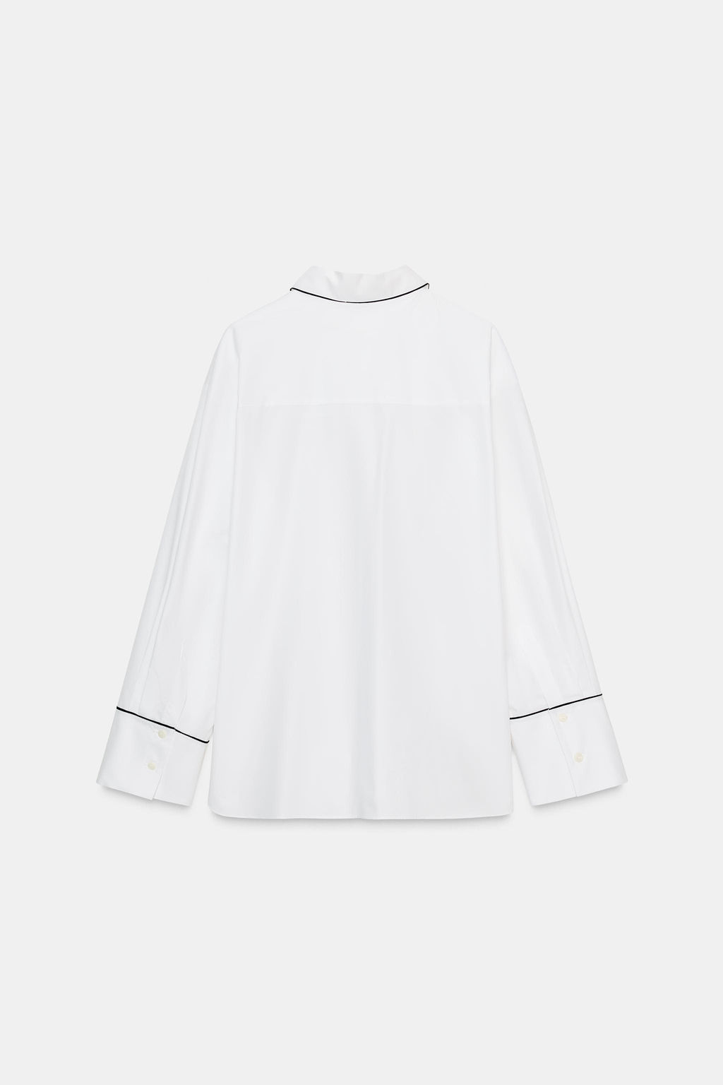 ZW COLLECTION CONTRAST POPLIN SHIRT - Zara фото 5