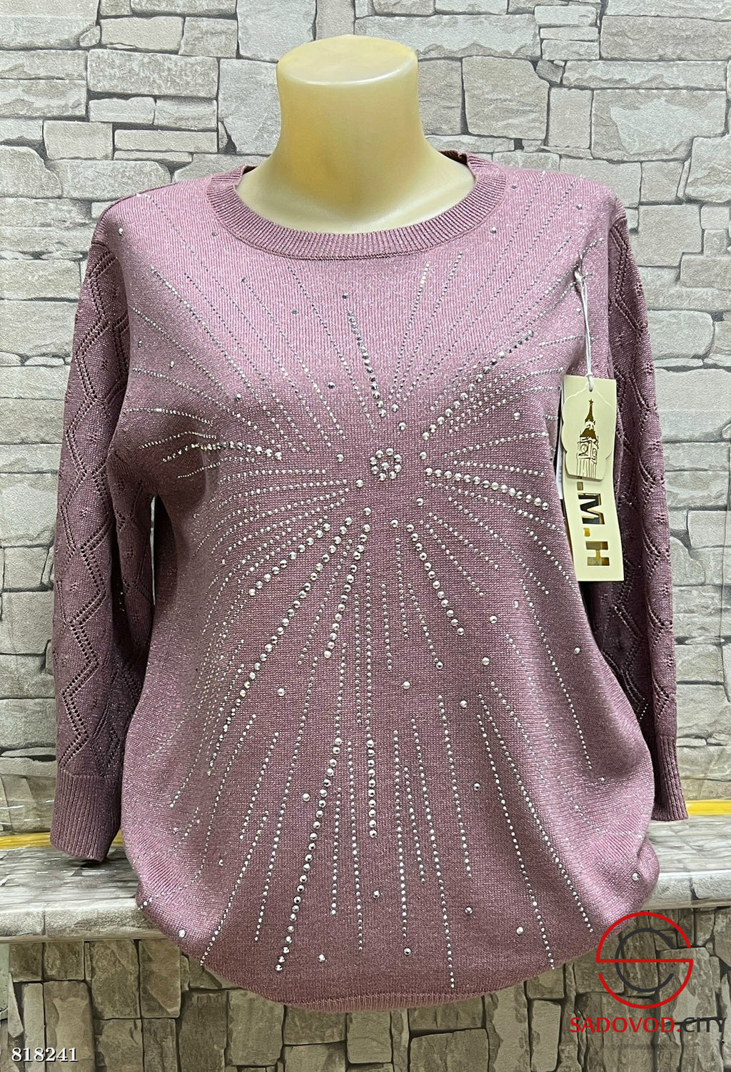Свитер женский со стразами - Bruno фото 4
