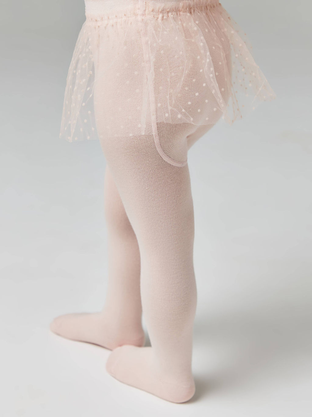 CONTE Хлопковые колготки TIP-TOP с декоративной юбочкой из фатина персик