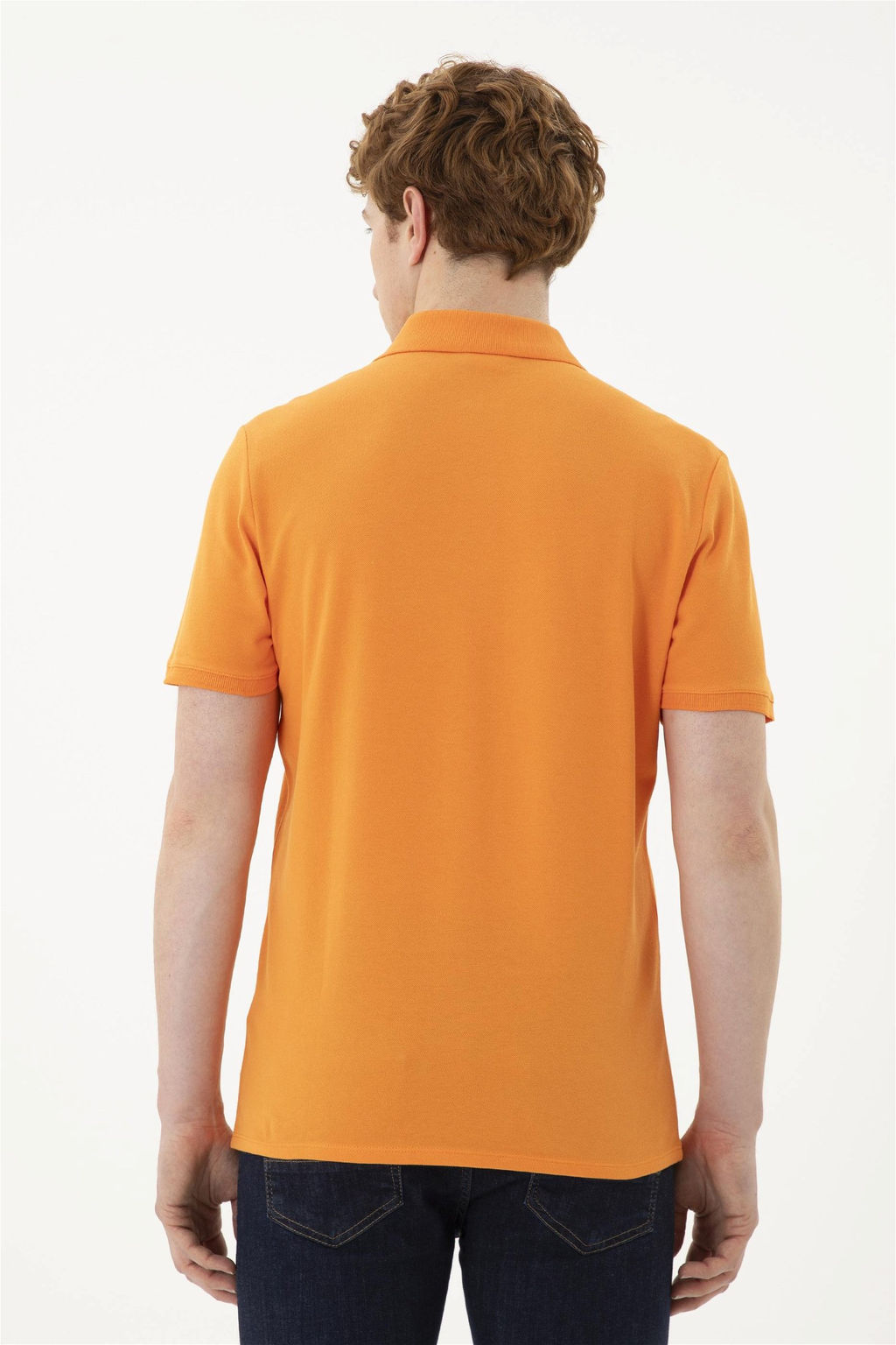 Мужская оранжевая базовая футболка - U.s. polo assn фото 5