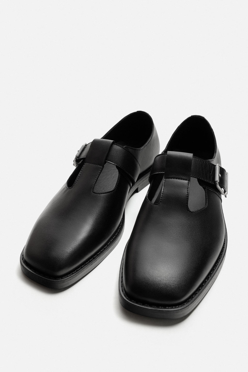 LEATHER BUCKLE SHOES - Zara фото 4