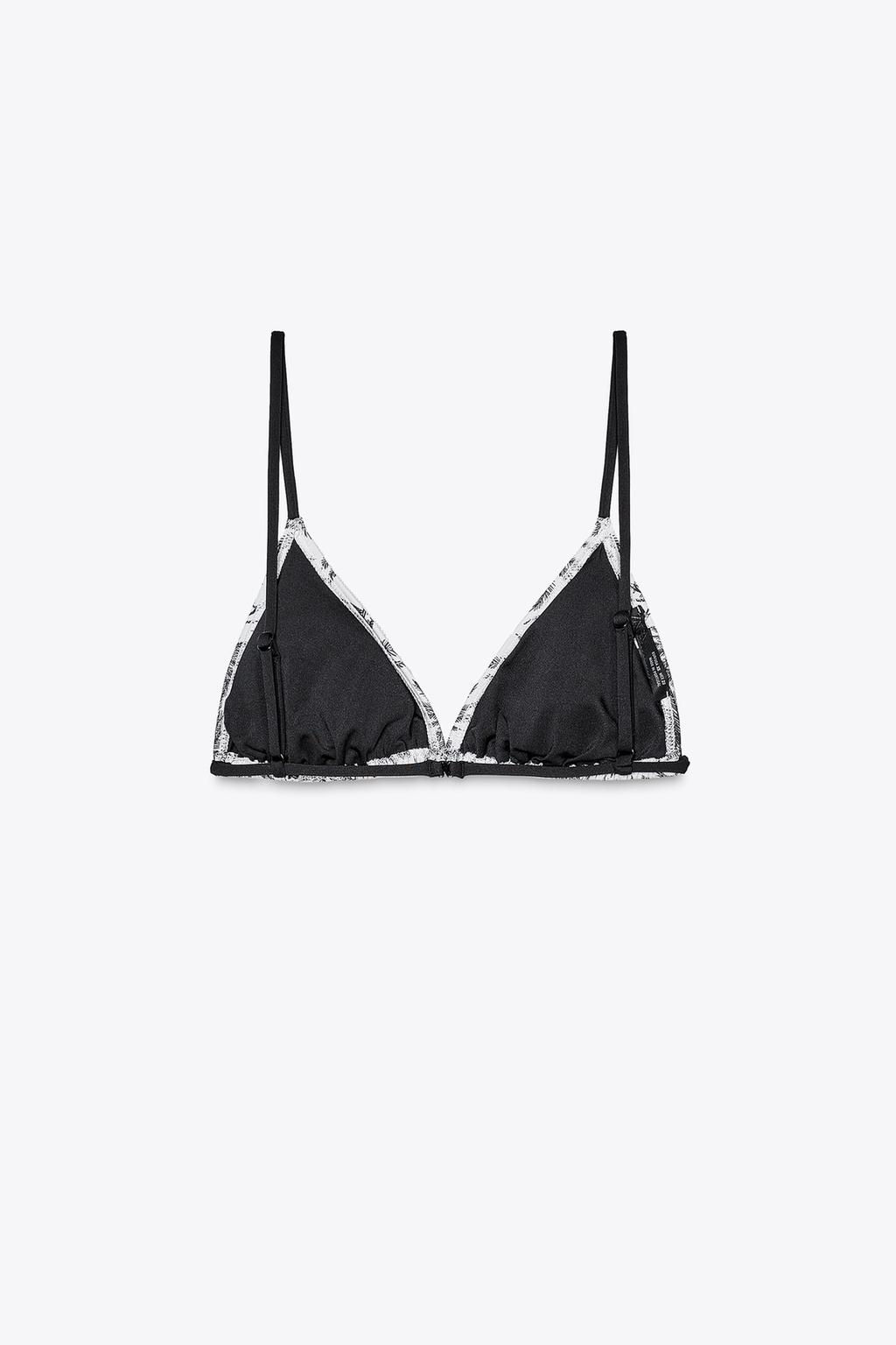 PALM TREE PRINT BIKINI TOP - Zara фото 6