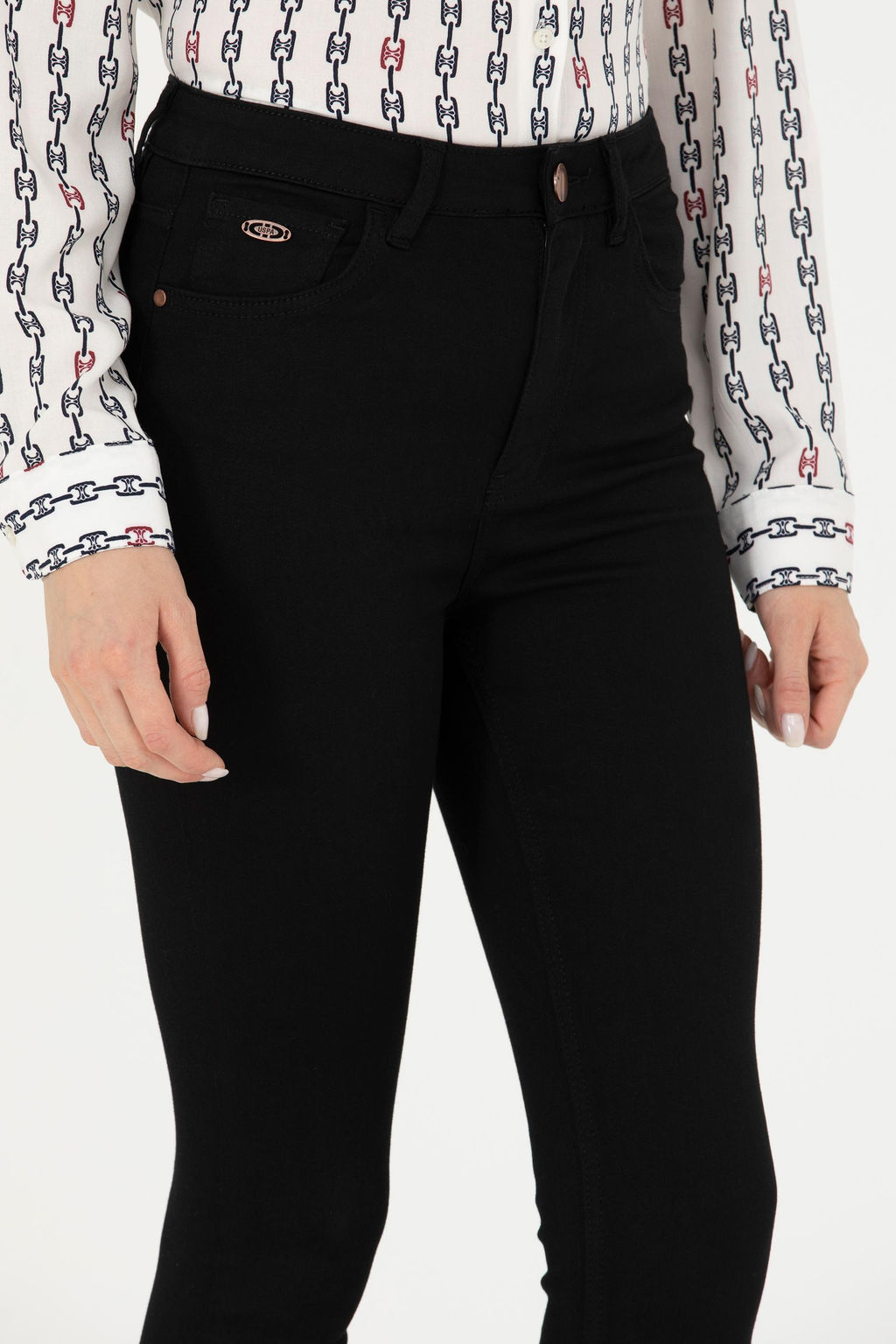 Женские черные джинсовые брюки - U.s. polo assn фото 12