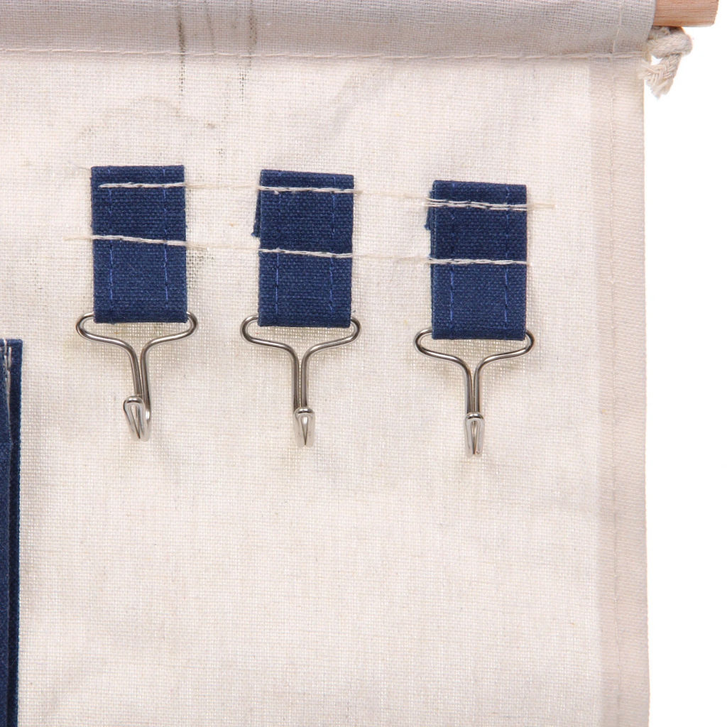 Цена за 2шт. Карман настенный подвесной 3 отделения "ИДЕЯДОМА", принт темно-синий, 30*34см (лейбл Селфи)