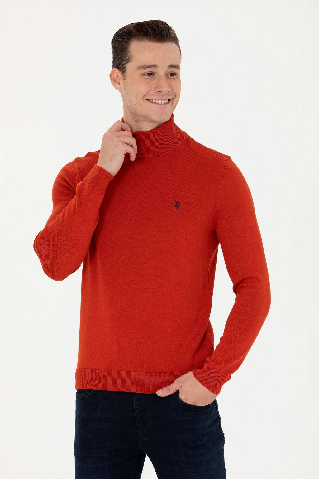 U. S. Polo Assn Мужской базовый свитер с плиткой - U.s. polo assn фото 3