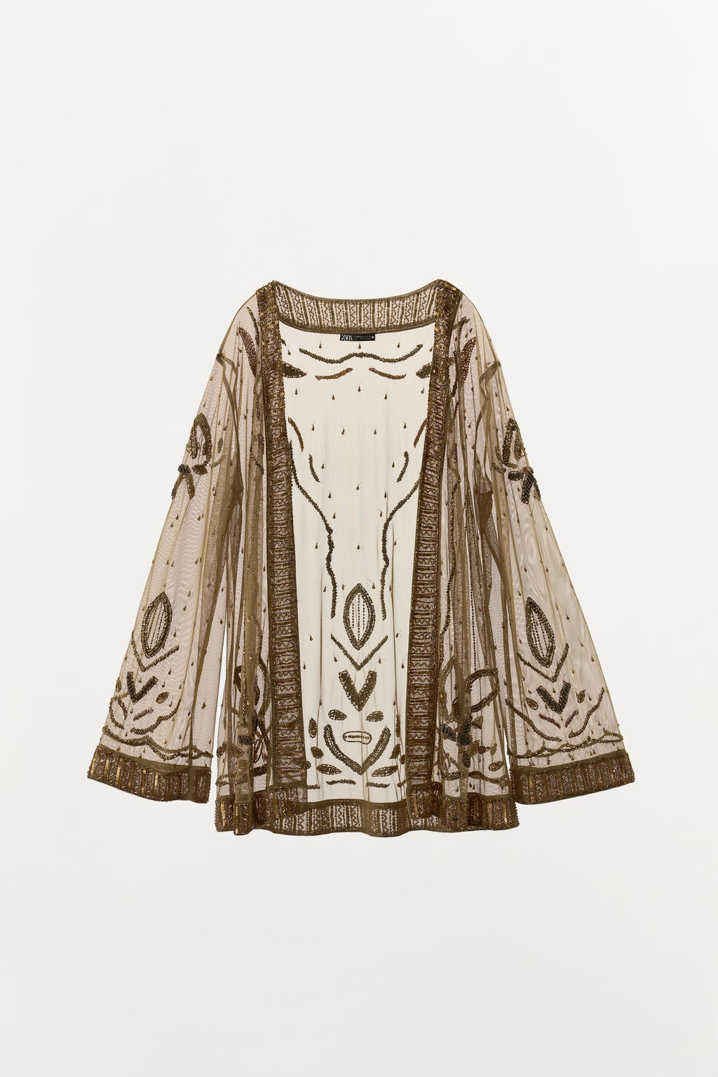 CARDIGAN WITH BEADED SEQUIN EMBROIDERY