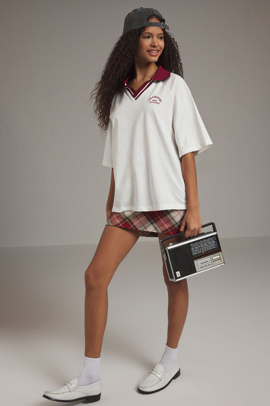 TRENDYOLMILLA Ekru Triko Bant Detayl? Nak?sl? Overize/Genis Kal?p Orme T-Shirt TWOSS25TS00100 фото 2