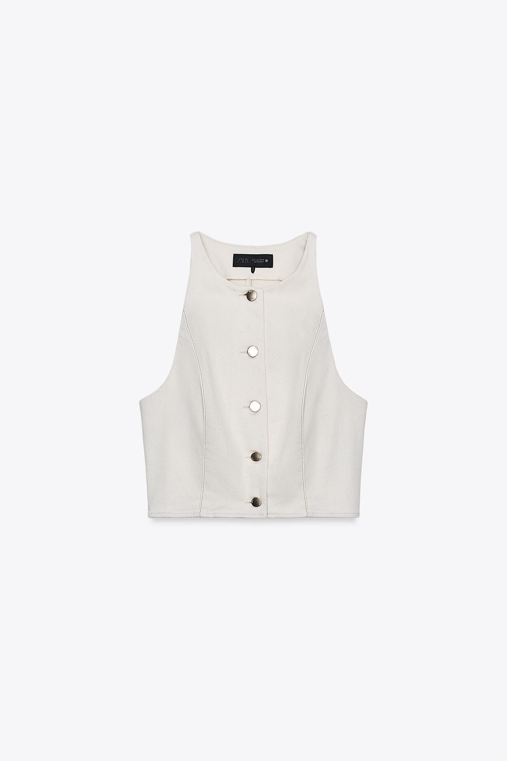Z1975 DENIM CROP WAISTCOAT - Zara фото 14