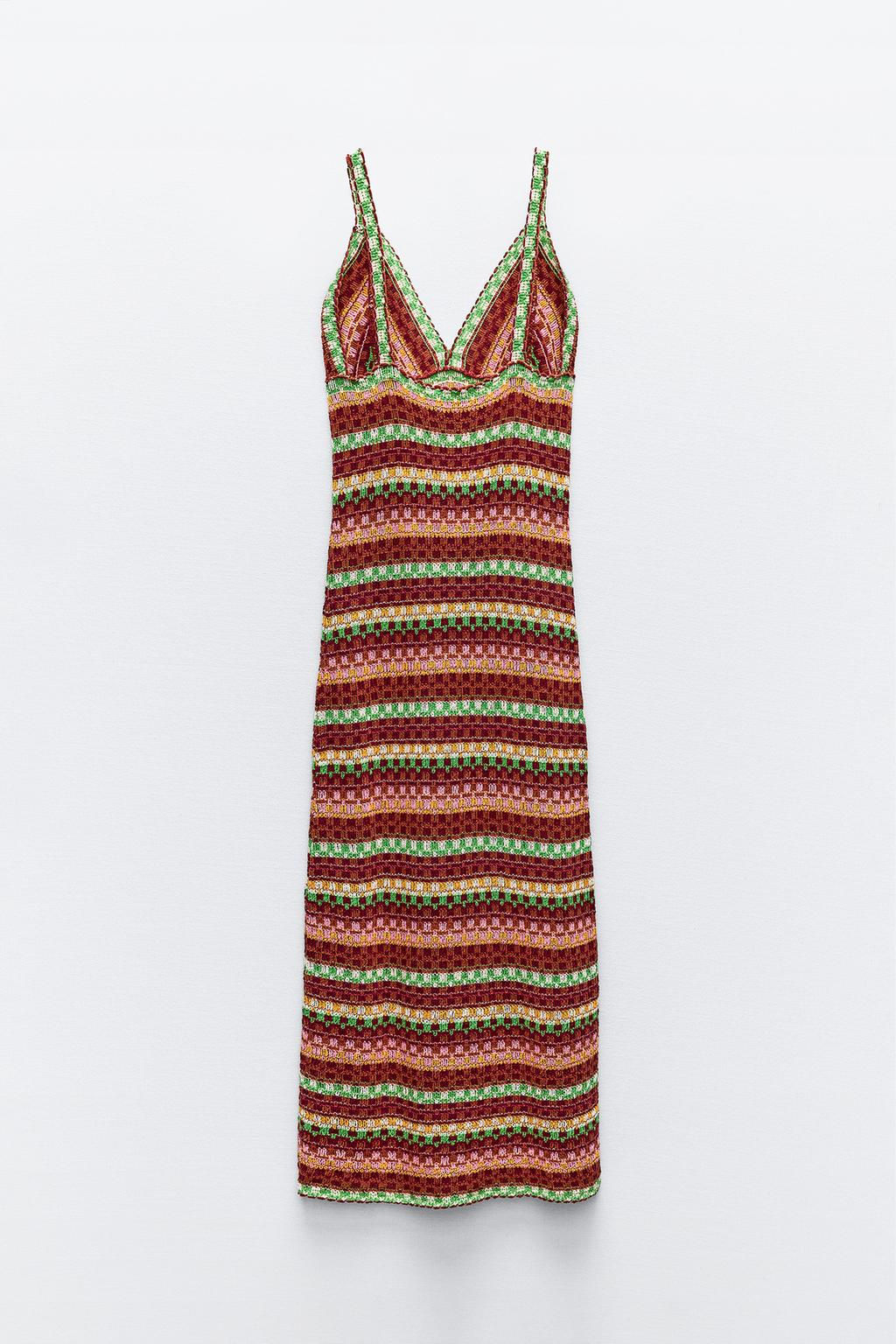 CROCHET STRAPPY DRESS - Zara фото 6