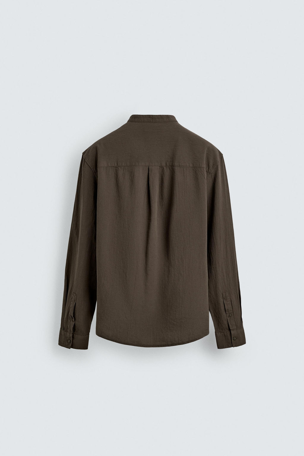 CAMISA EFECTO ARRUGADO / Marr?n / Topo - Zara фото 8