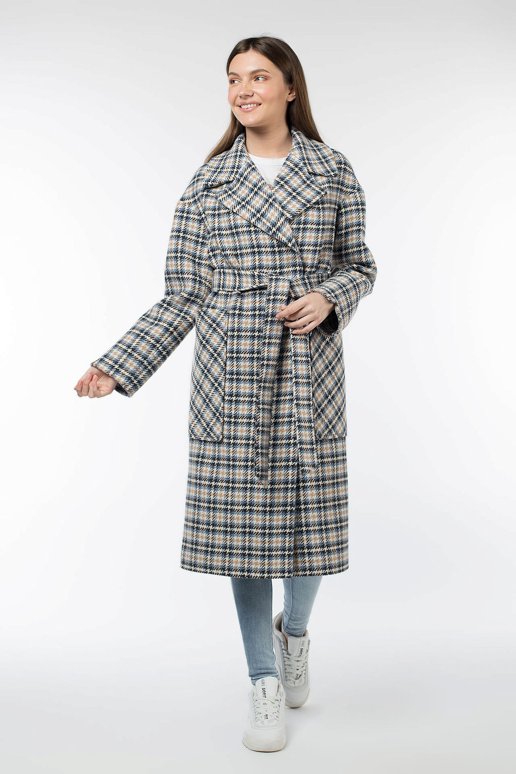 Пальто женское демисезонное (пояс) - El podio фото 8