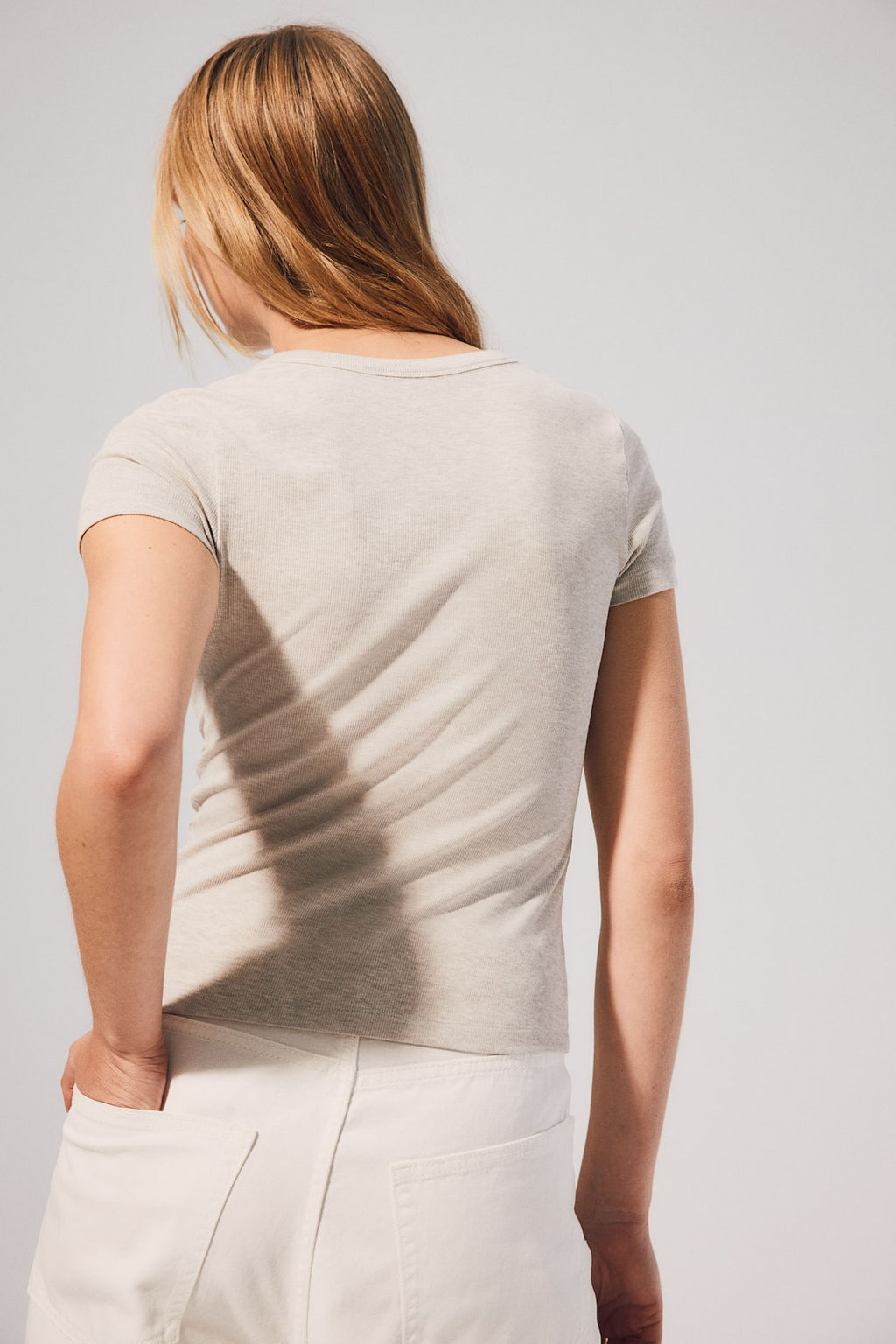 Camiseta en canale de mezcla de modal - H&m фото 4