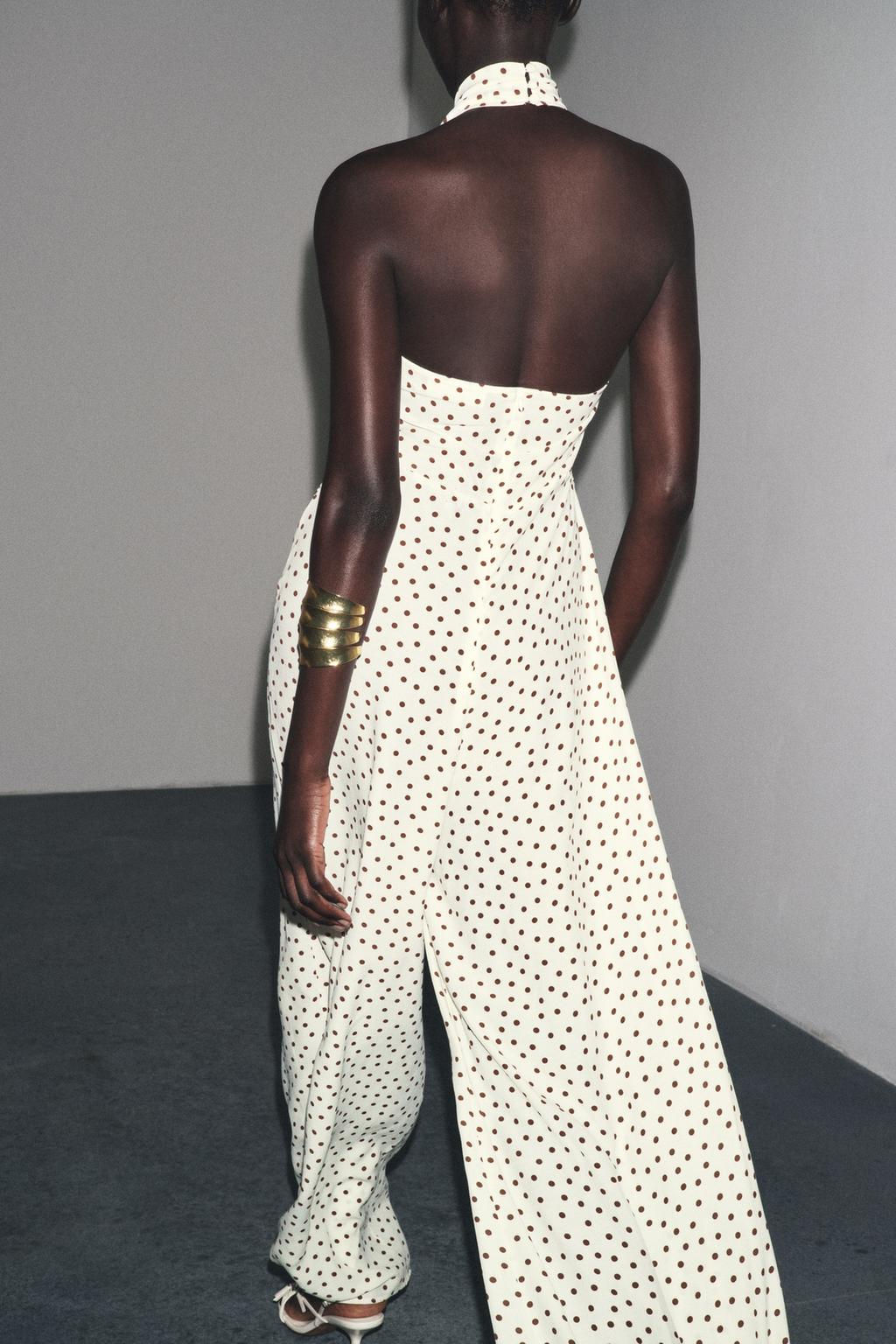 HALTER JUMPSUIT WITH POLKA DOTS - Zara фото 2