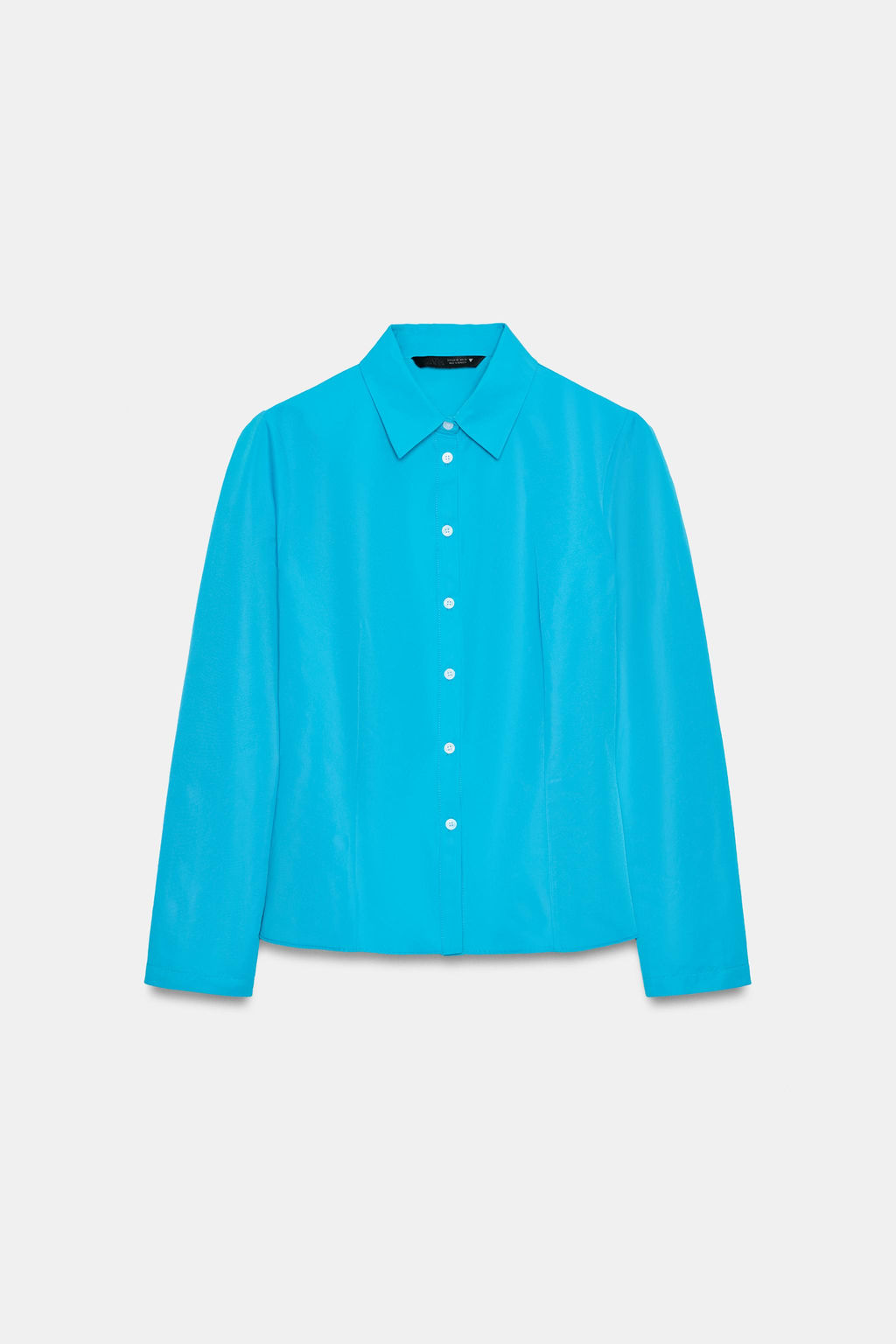 CAMISA ENTALLADA TAFET?N / Azul el?ctrico - Zara фото 6