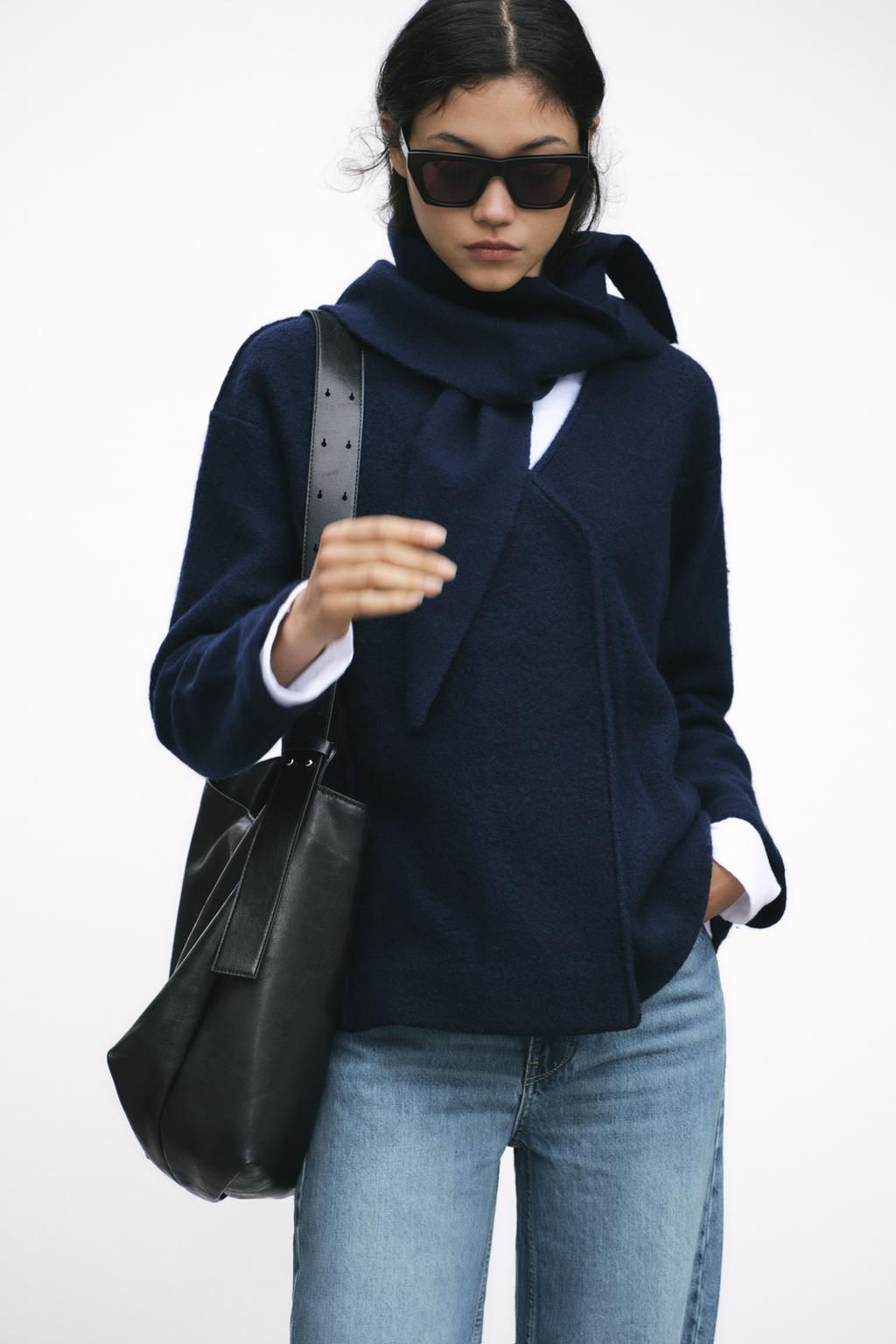 100% WOOL SCARF JACKET - Zara фото 2