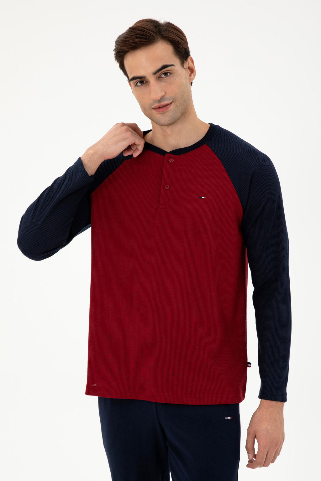 Мужской бордово-красный пижамный комплект Неожиданная скидка в корзине - U.s. polo assn фото 3