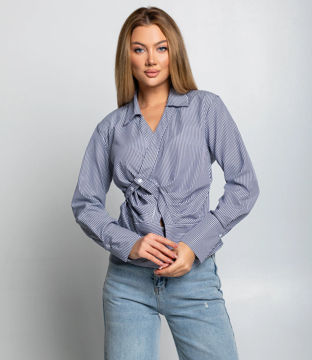 Блуза #КТ2698, тёмно-синий