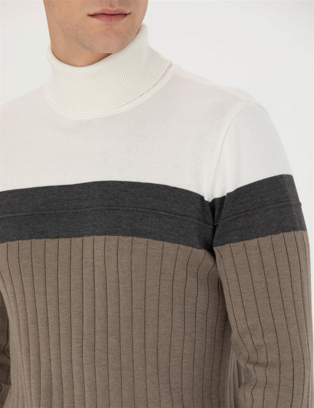 Vizon Melanj Slim Fit Bal_k__ Yaka Triko Kazak - Pierre cardin фото 7