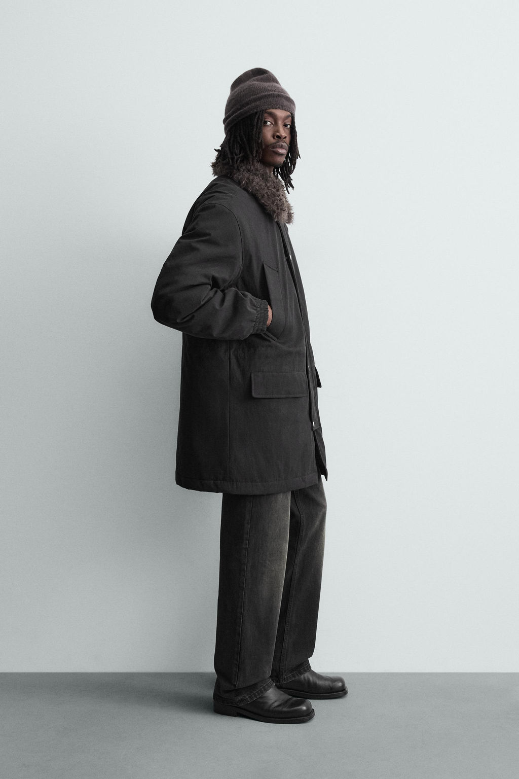 PARKA WITH DETACHABLE CONTRAST COLLAR - Zara фото 4