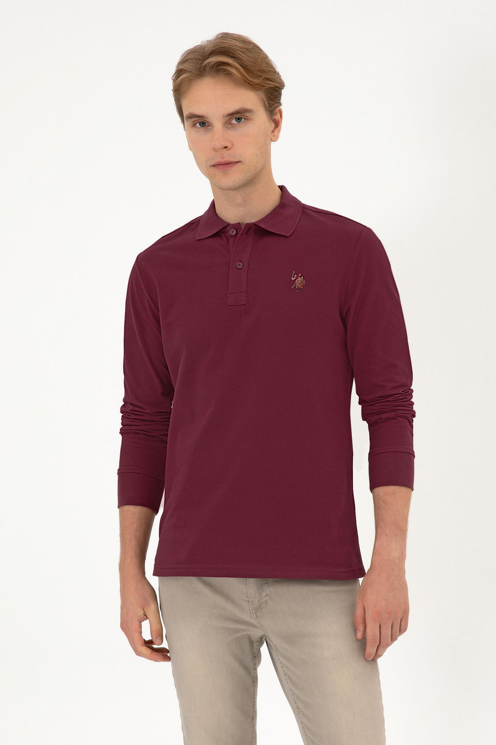 Erkek Bordo Basic Sweatshirt Sepette S_rpriz _ndirim - U.s. polo assn фото 3