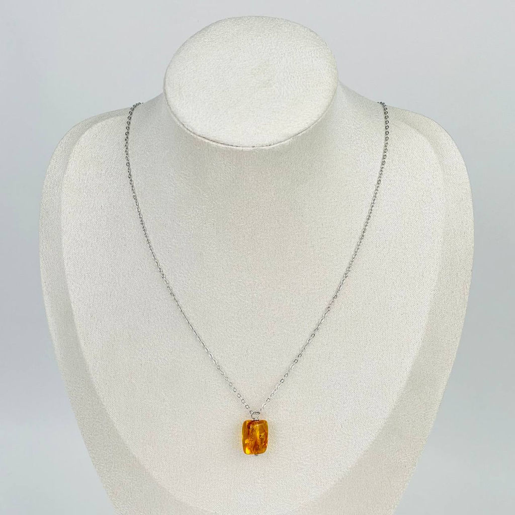 Кулон на цепочке из Янтаря 45 см +