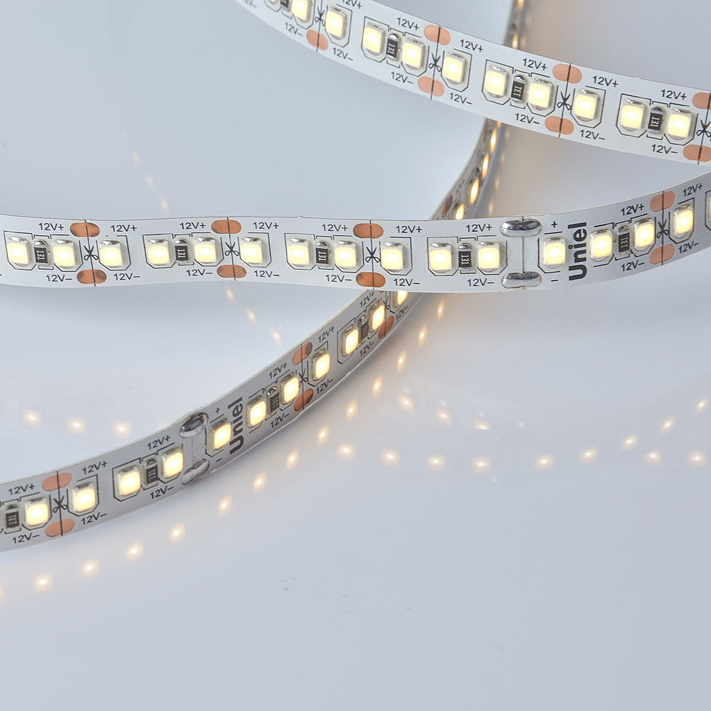ULS-M16-2835-180LED/m-10mm-IP20-DC12V-17W/m-5M-3000K PROFI Гибкая светодиодная лента на самоклеящейся основе. Катушка 5м. в герметичной упаковке. Теплый белый свет(3000К). ТМ Uniel