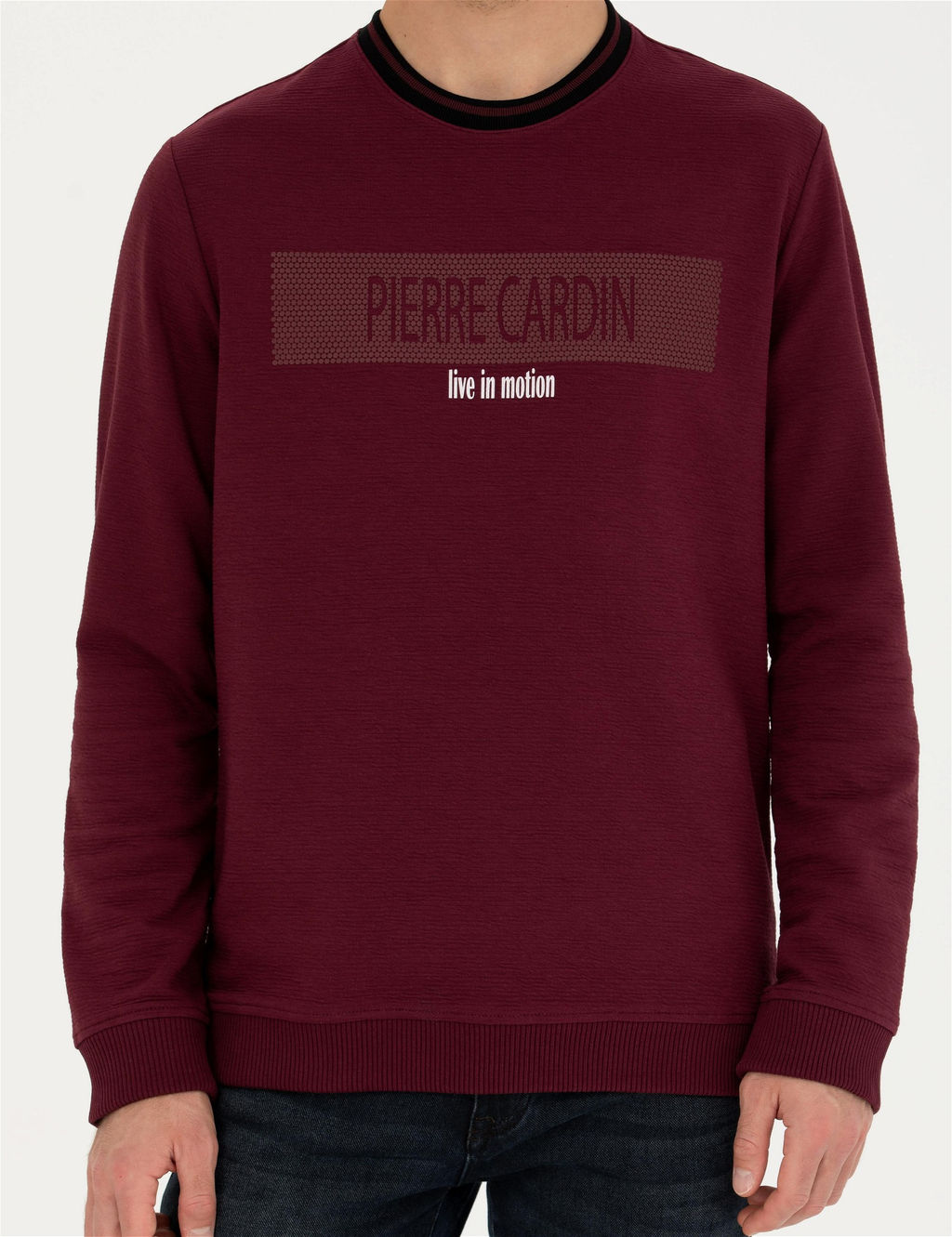 Bordo Regular Fit Bisiklet Yaka Sweatshirt - Pierre cardin фото 6