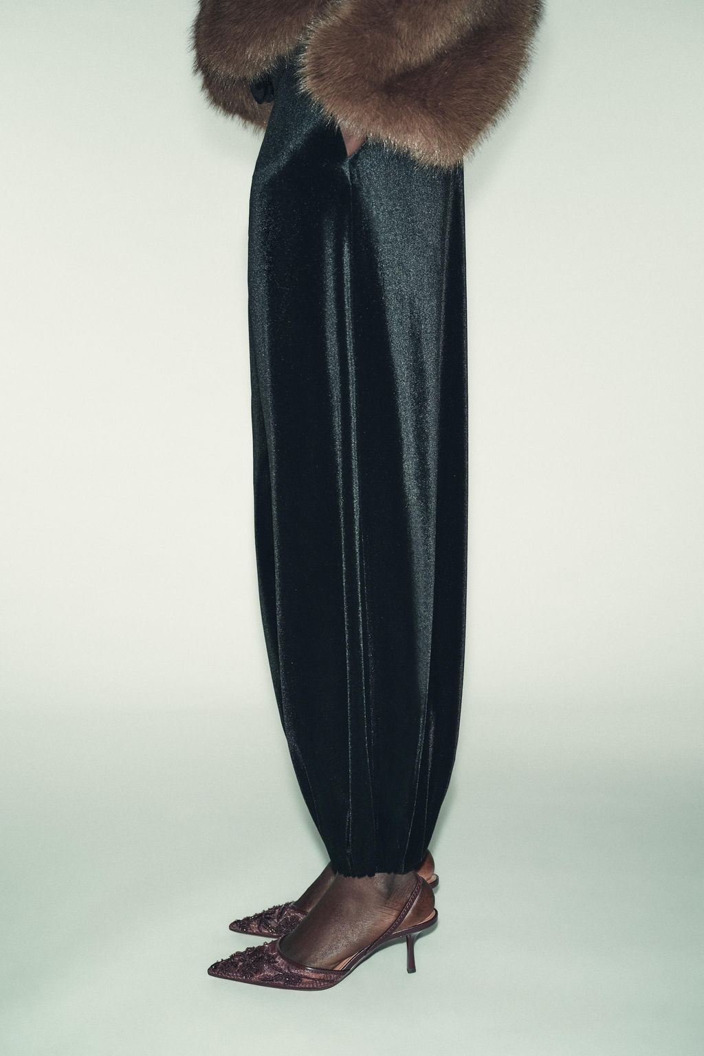 RHINESTONE MESH SLINGBACK HEELS - Zara фото 2