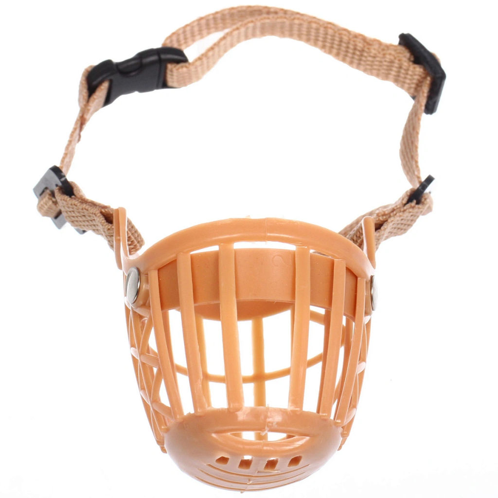 Цена за 3 шт. Намордник гуманный из гибкого пластика "Мой Бро", цвет светло - бежевый, №2 (лейбл)