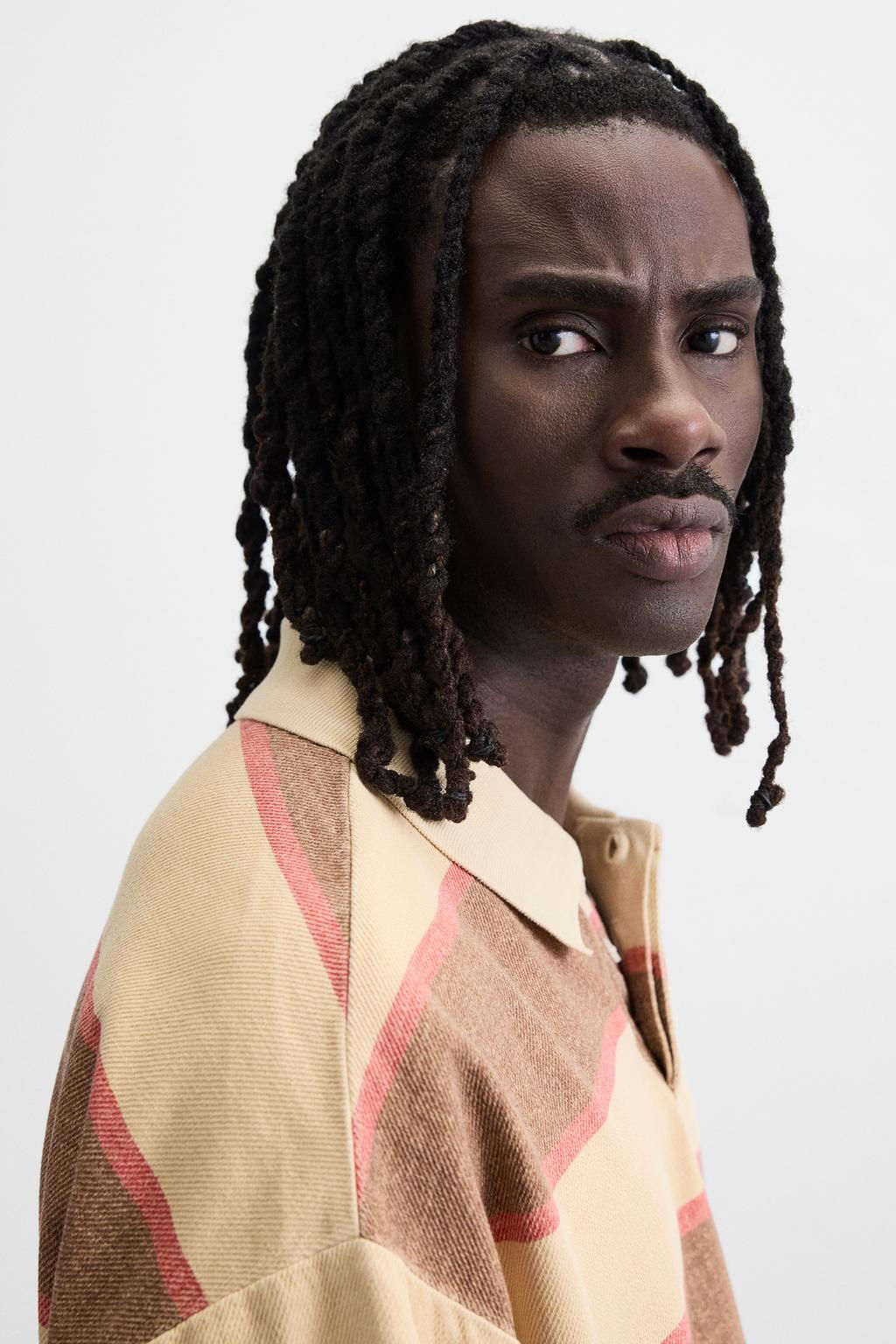 STRIPED WASHED POLO SHIRT - Zara фото 6