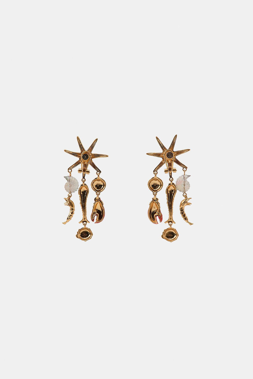 PENDIENTES ESTRELLA CHARMS MARINOS / Dorado - Zara фото 3