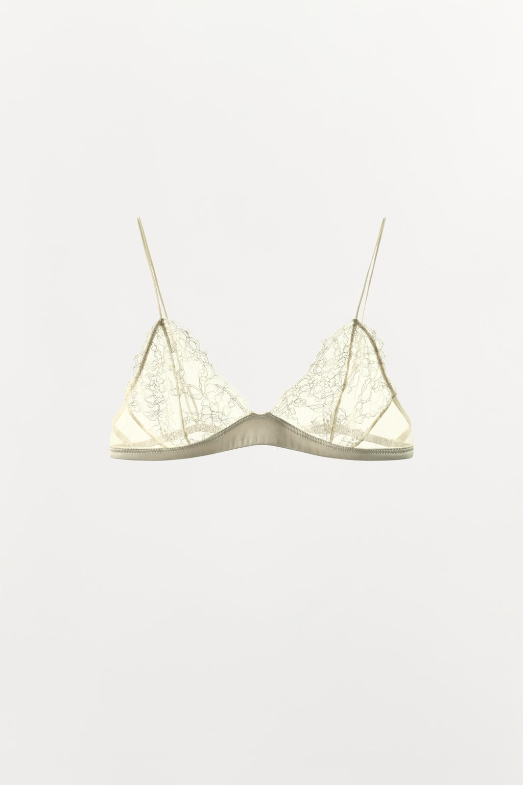 SUJETADOR TRIANGULAR ENCAJE / Crudo - Zara фото 12