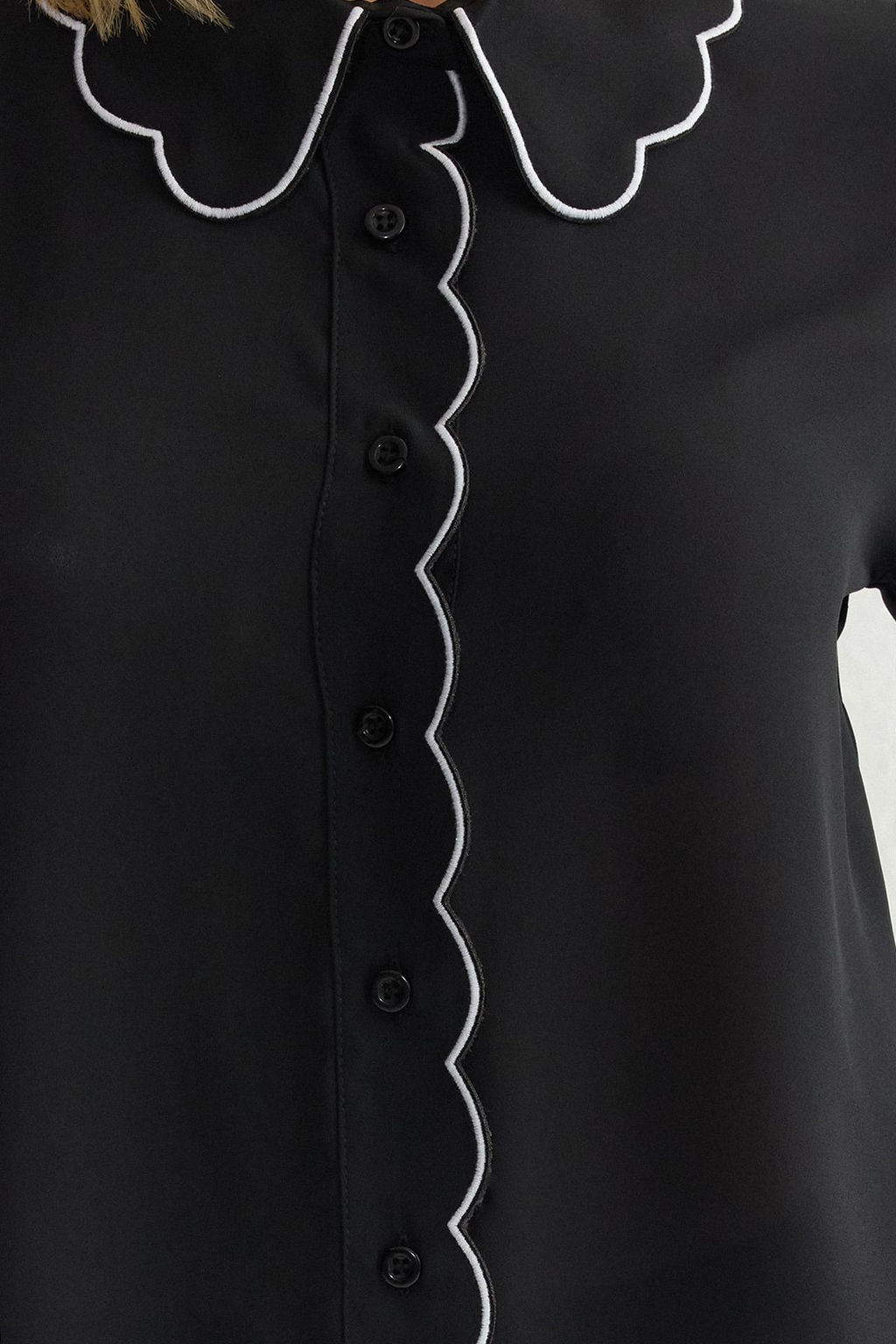 TRENDYOLMILLA Beyaz Nak?s Detayl? Regular Normal Kal?p Dokuma Gomlek TWOAW21GO0302  фото 4