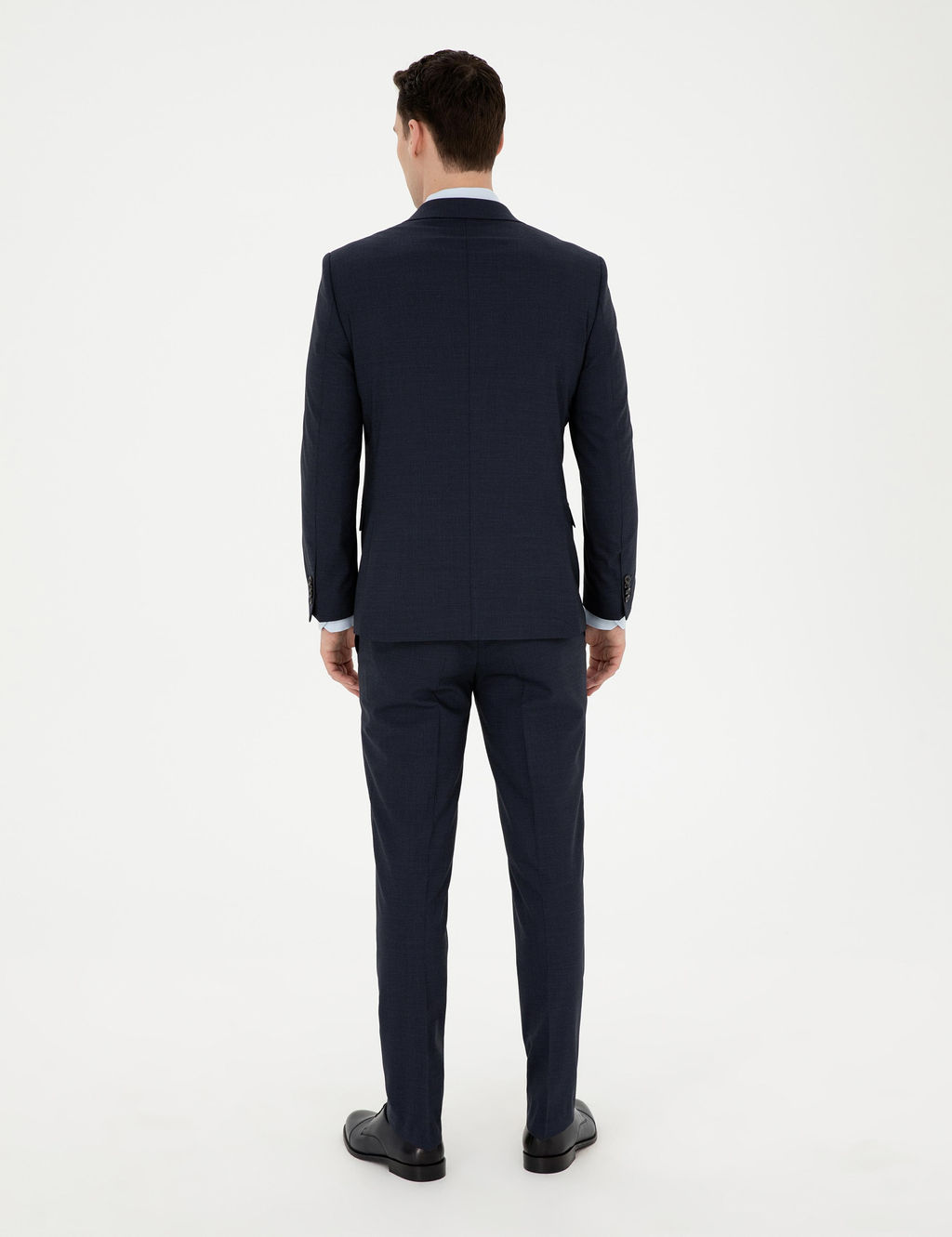 Lacivert Ex. Slim Fit Tak_m Elbise