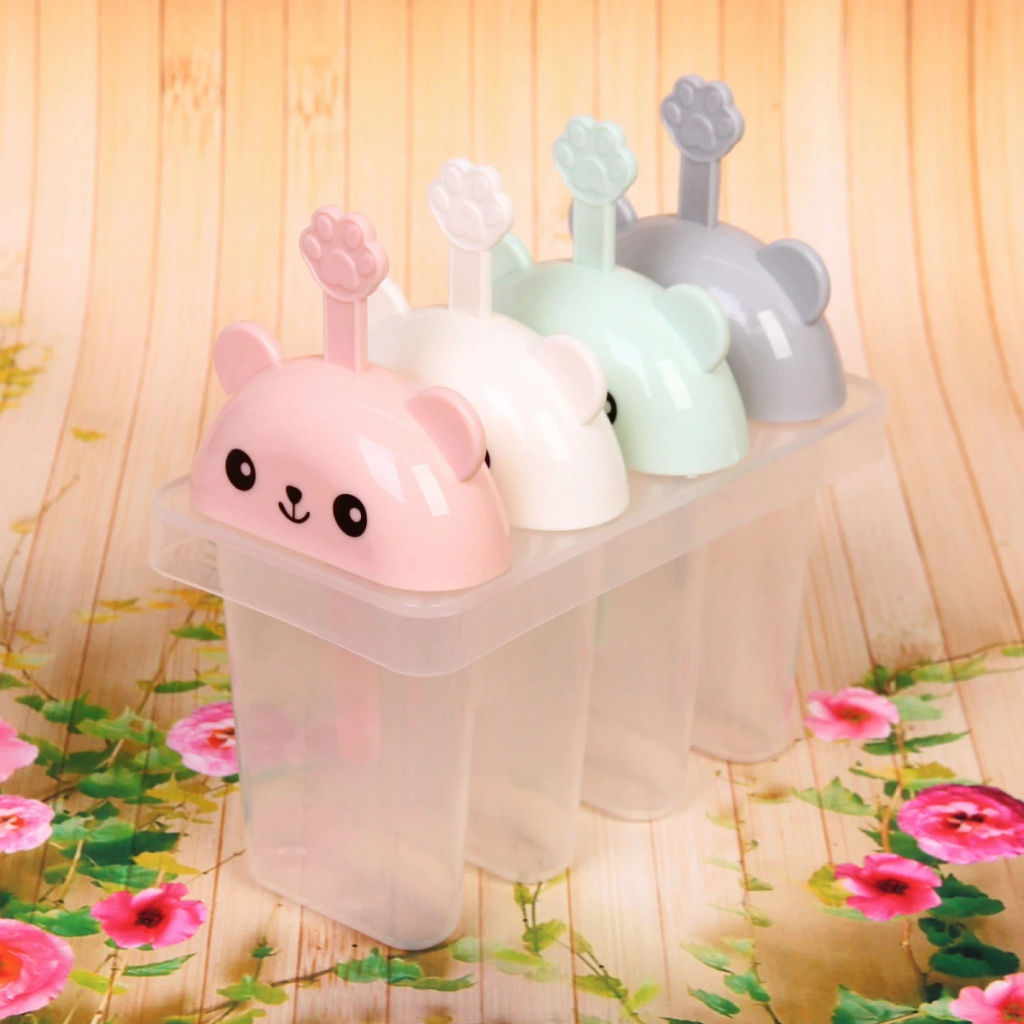 Цена за 2 шт. Форма для приготовления мороженого "Мишка" 4шт