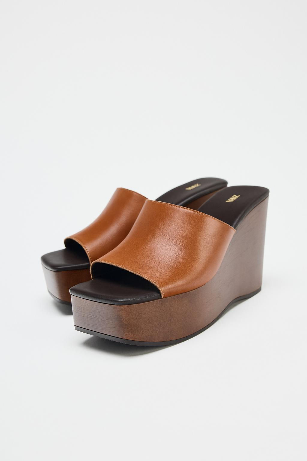 LEATHER WEDGE - Zara фото 3