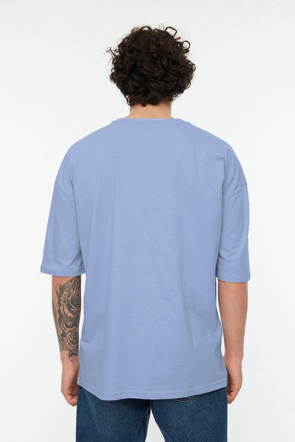 TRENDYOL MAN Siyah Oversize/Genis Kesim Basic %100 Pamuklu T-Shirt TMNSS22TS0318 - Trendyolmilla фото 192