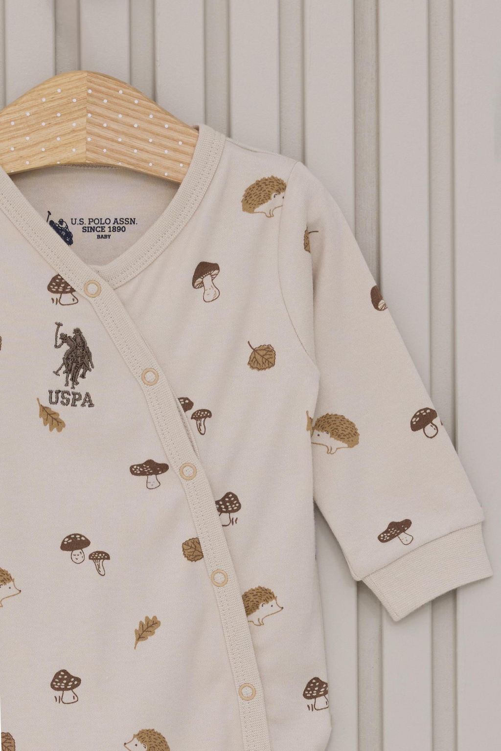 Erkek Bebek Krem Pijama Tak_m_ - U.s. polo assn фото 2