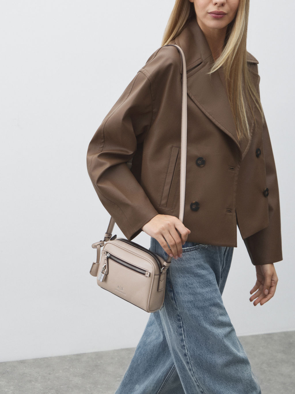 Кросс-боди ARMANI EXCHANGE JANE Артикул 4363346, бежево-розовый  фото 5