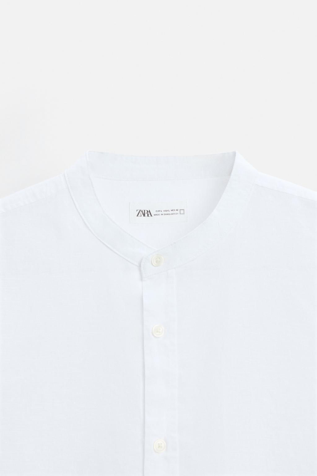 COTTON - LINEN SHIRT - Zara фото 8