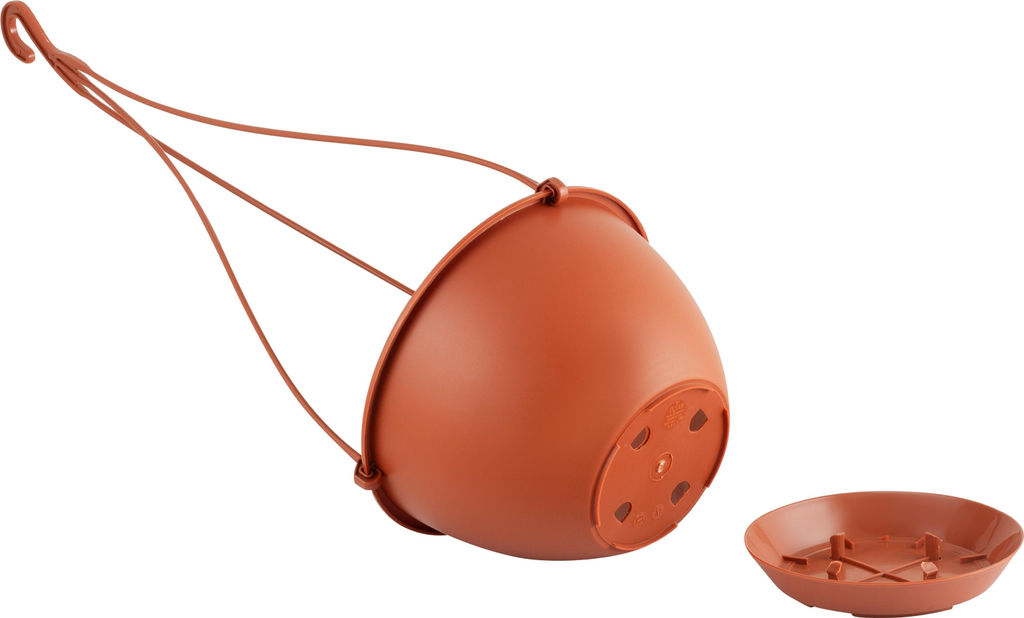 Цена за 2 шт. Горшок подвесной c фиксируемым поддоном InGreen Athena 1,5 Л, терракотовый IG146010031