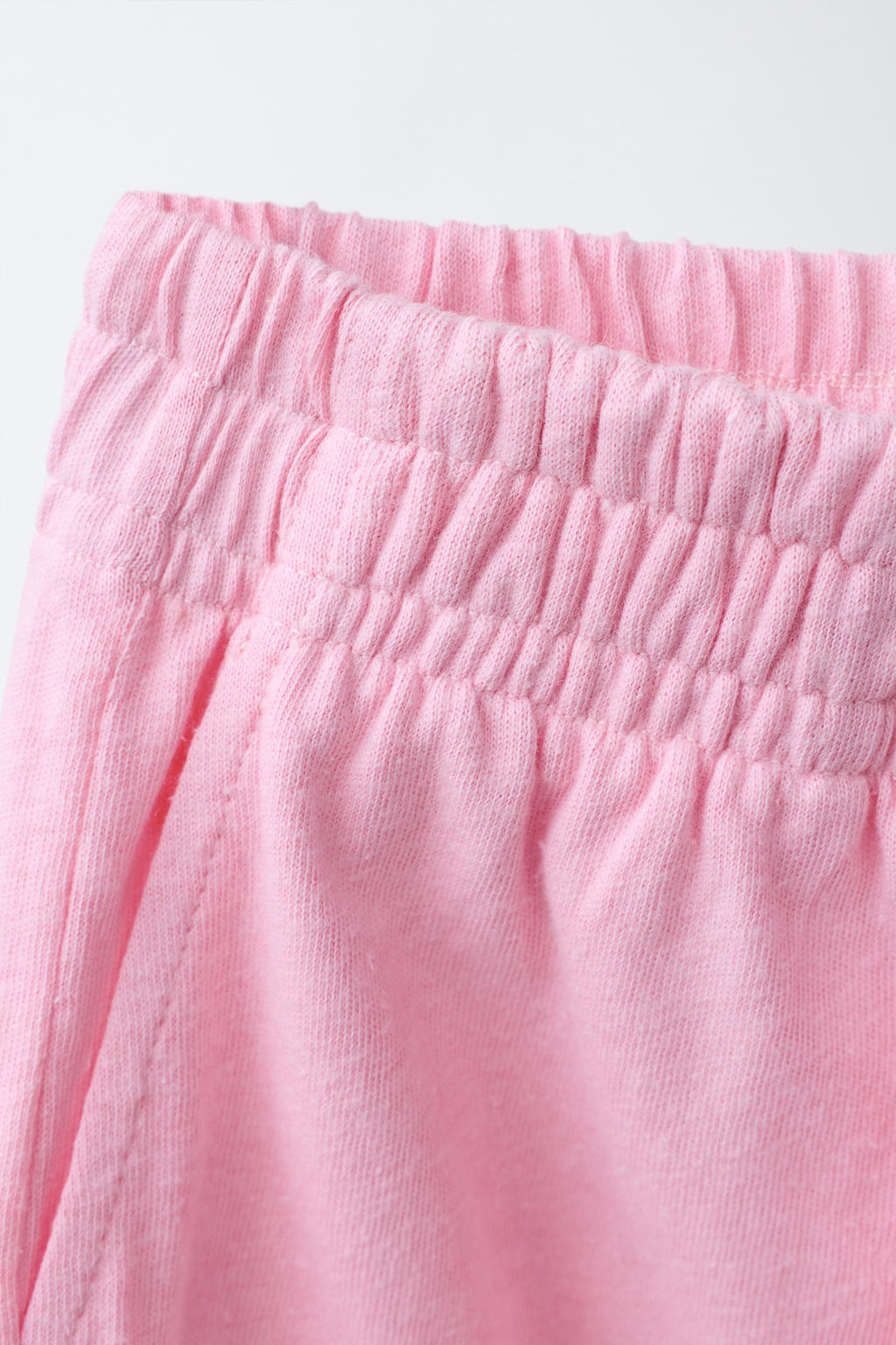 CONJUNTO TOP Y BERMUDA CON ALGOD?N Y LINO / Rosa medio