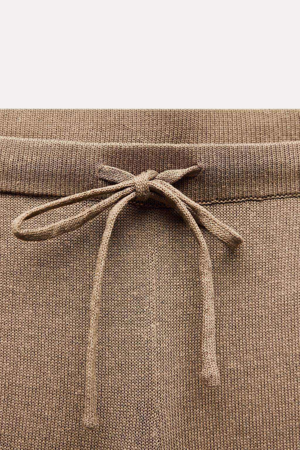 WIDE-LEG KNIT TROUSERS - Zara фото 9