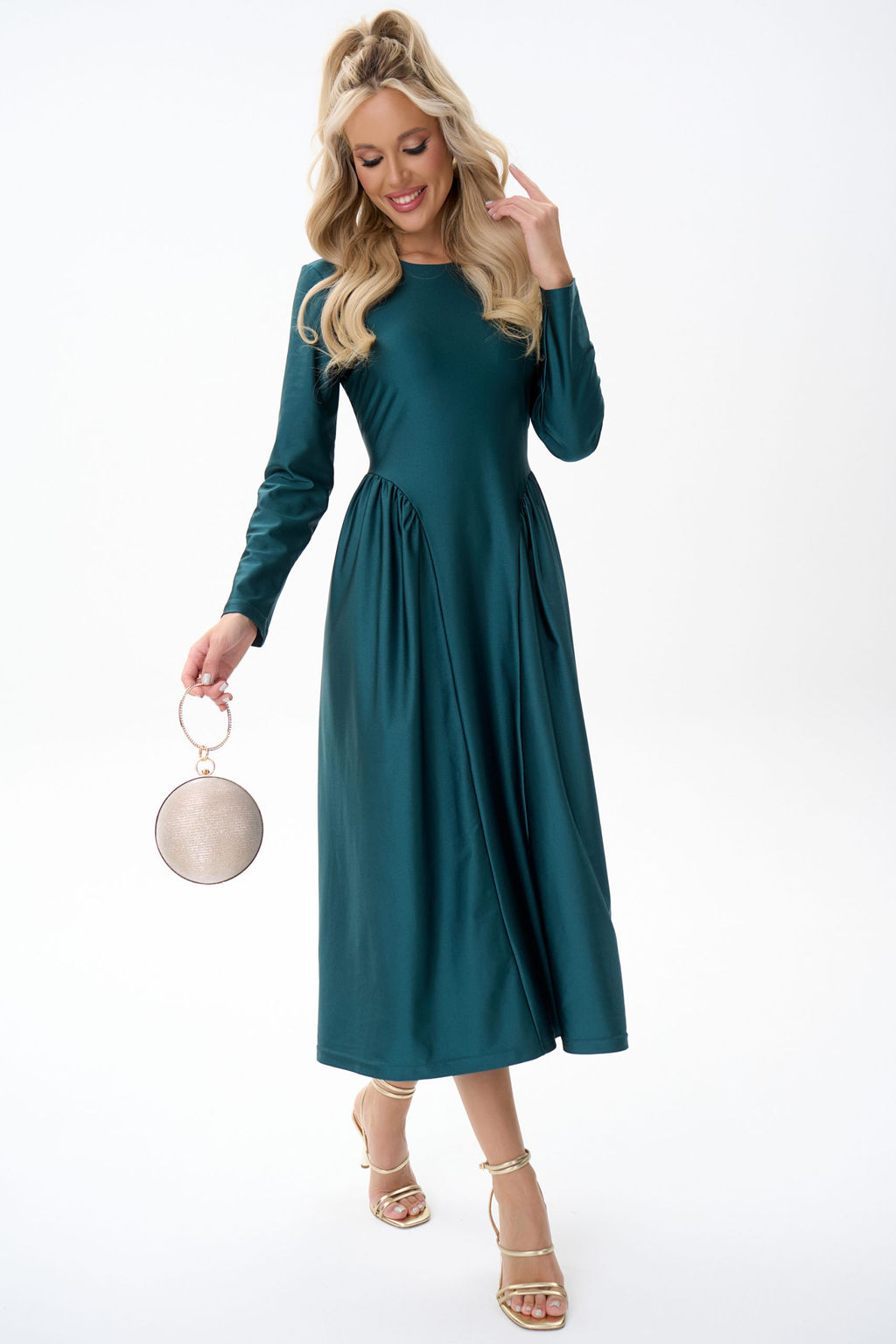 Платье Донна (изумрдный) - Эльза фото 7