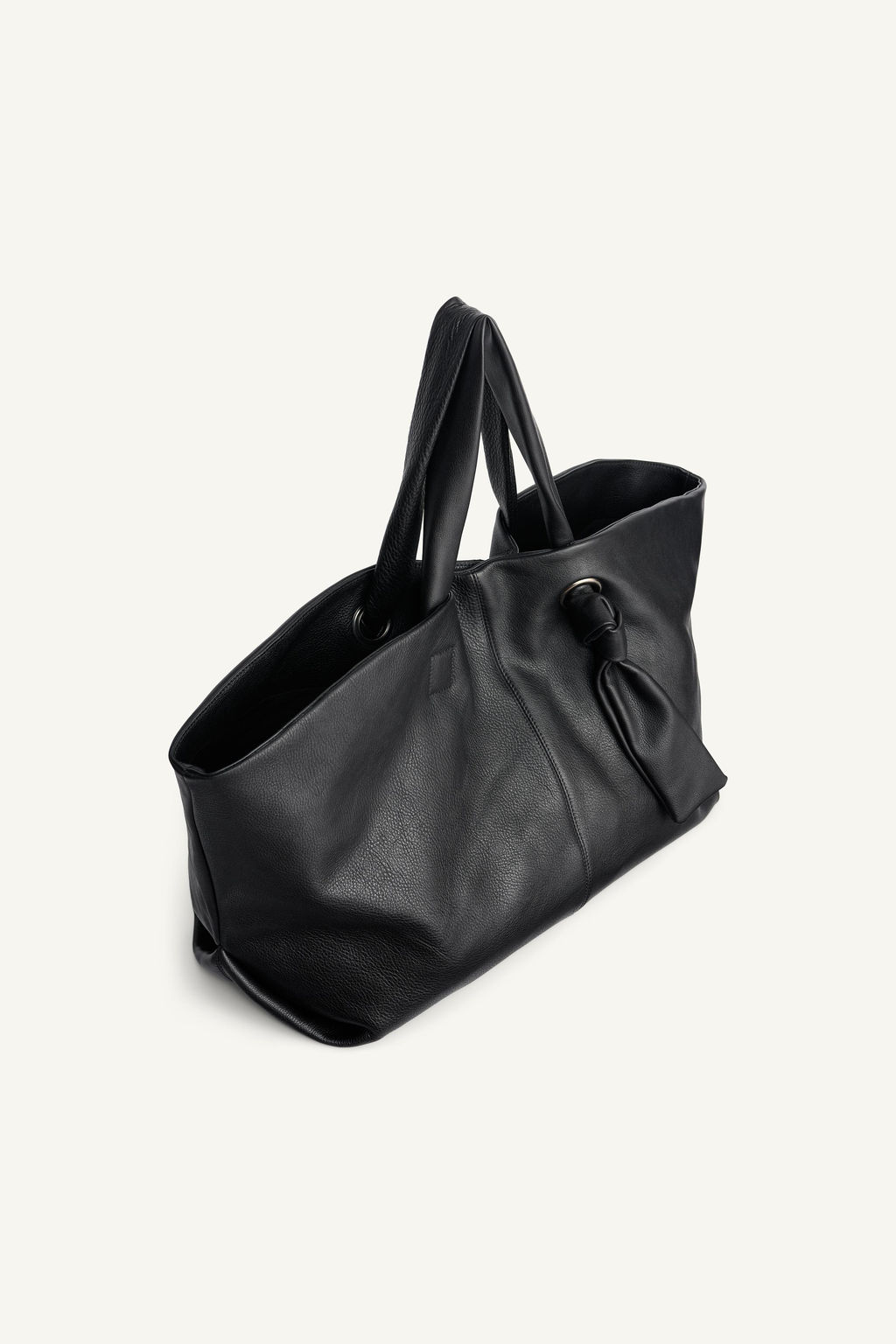 BOLSO SHOPPER PIEL / Negro - Zara фото 4