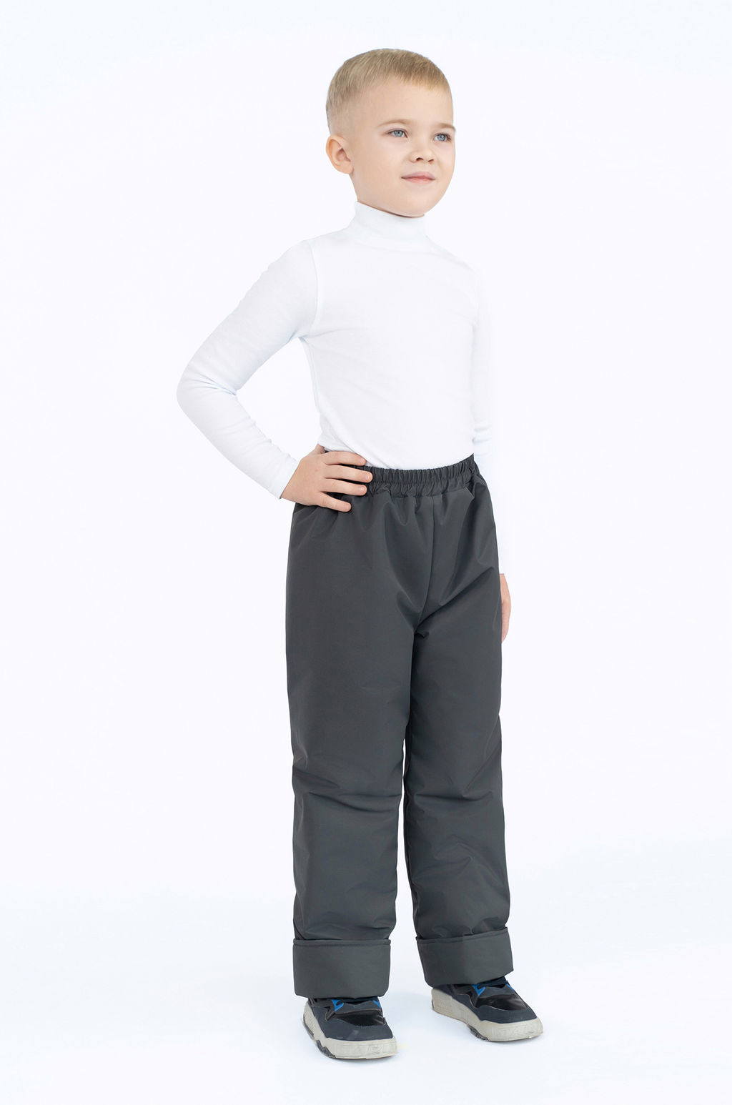 Брюки на поясе мембранные демисезонные черные - Arctic kids фото 5