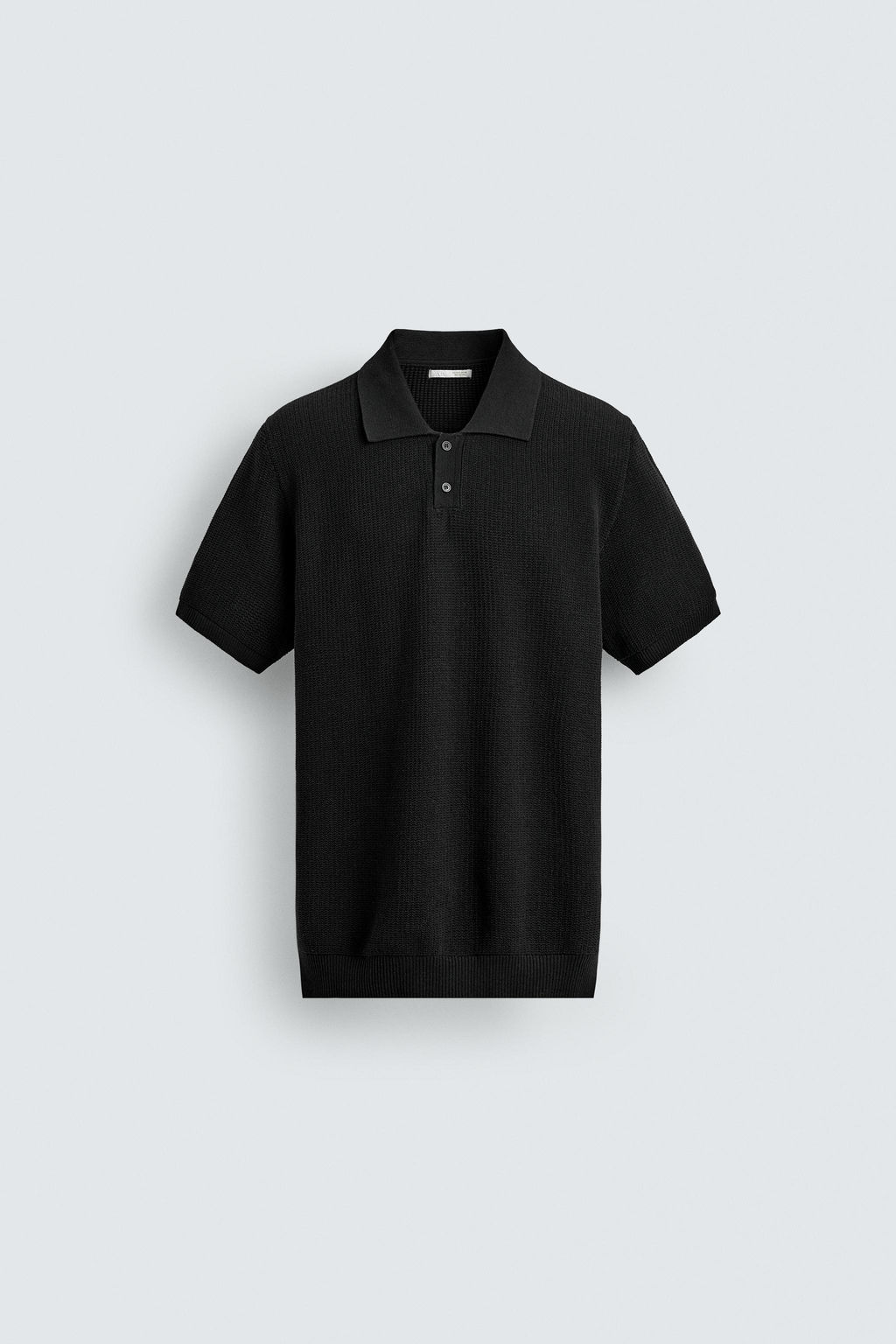 POLO PUNTO REGULAR FIT ESTRUCTURA / Negro - Zara фото 7