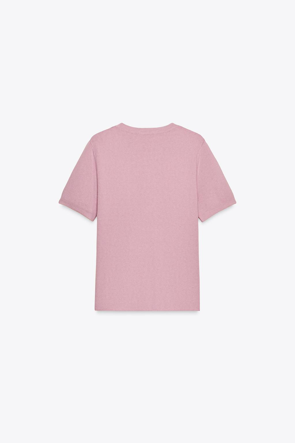 SOFT-TOUCH SHORT SLEEVE KNIT TOP - Zara фото 21