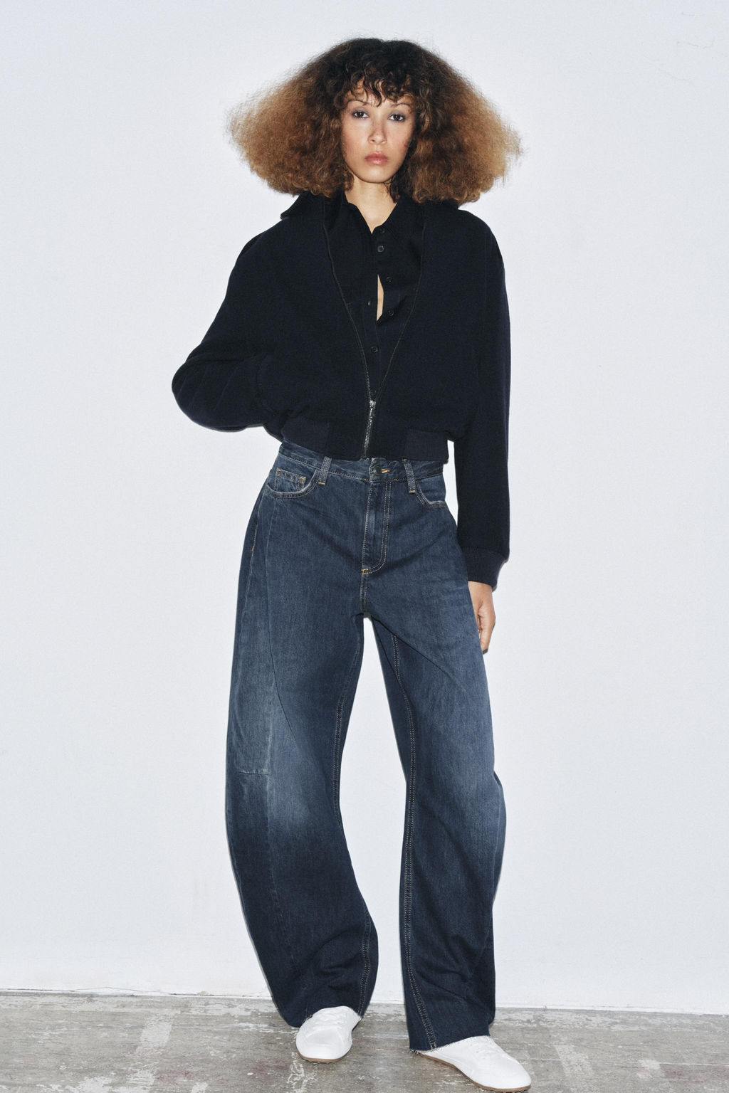ZW COLLECTION BARREL MID-WAIST JEANS - Zara фото 5